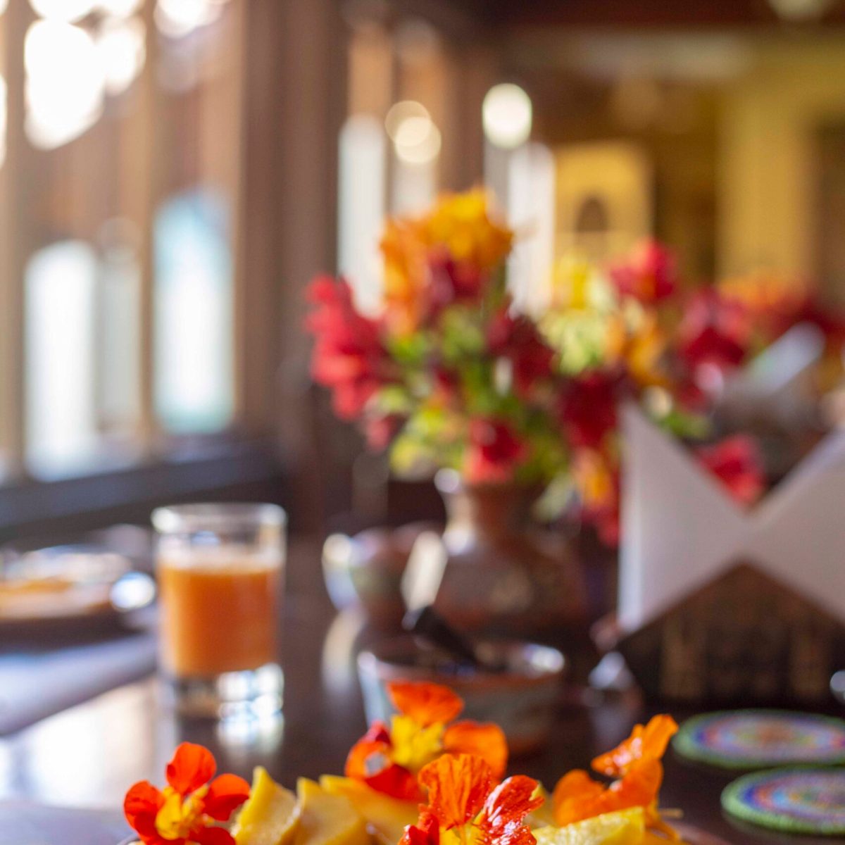 a close up of a plate of food on a table