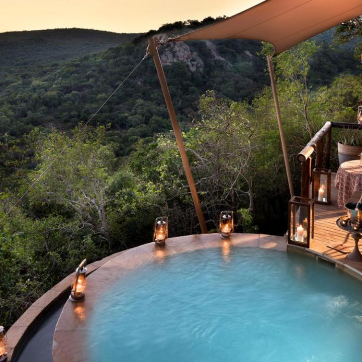 a large pool of water