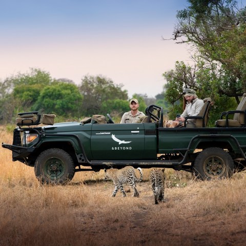 a truck driving down a dirt road