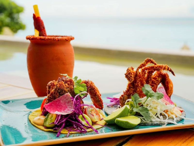 a plate of food on a table