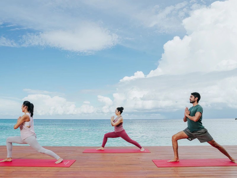 a group of people on a beach
