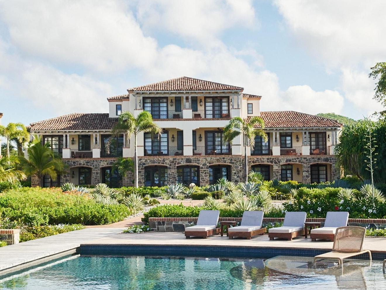 a bench in front of a building